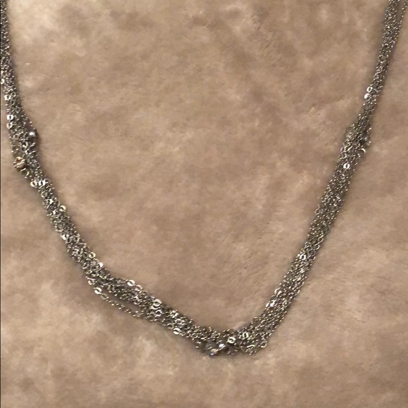 Long silver accent necklace - Picture 2 of 3